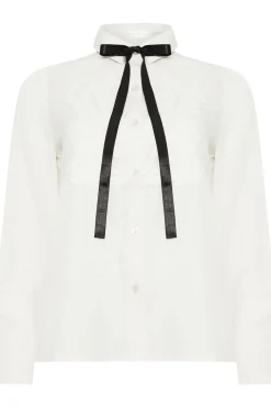 Petite Tie Neck Shirt