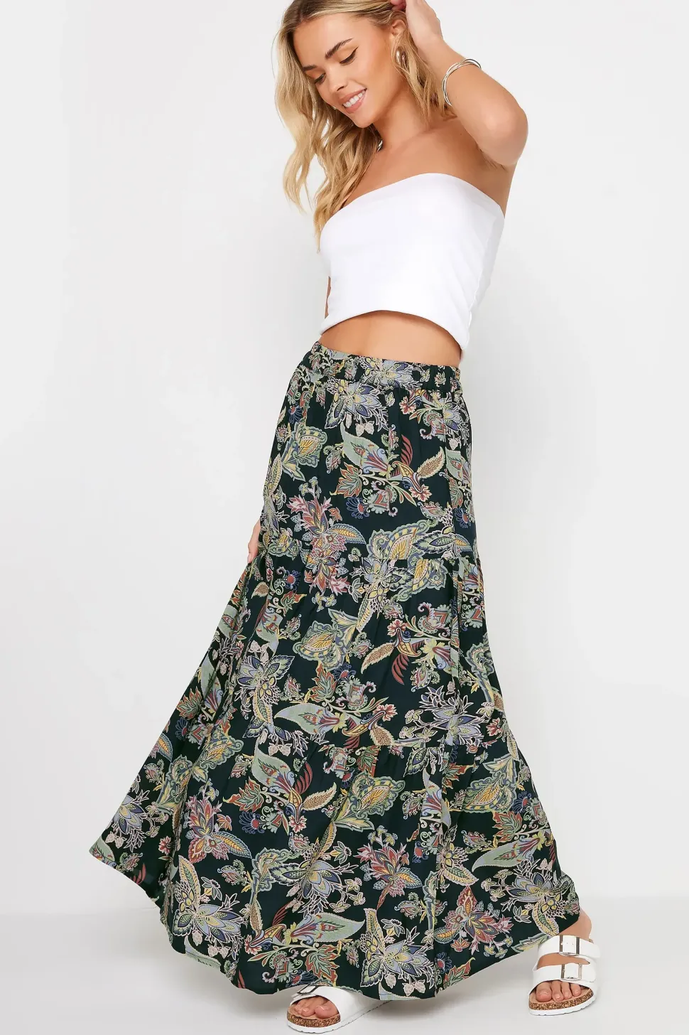 Petite Tiered Maxi Skirt