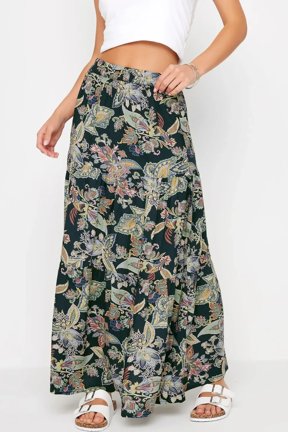 Petite Tiered Maxi Skirt