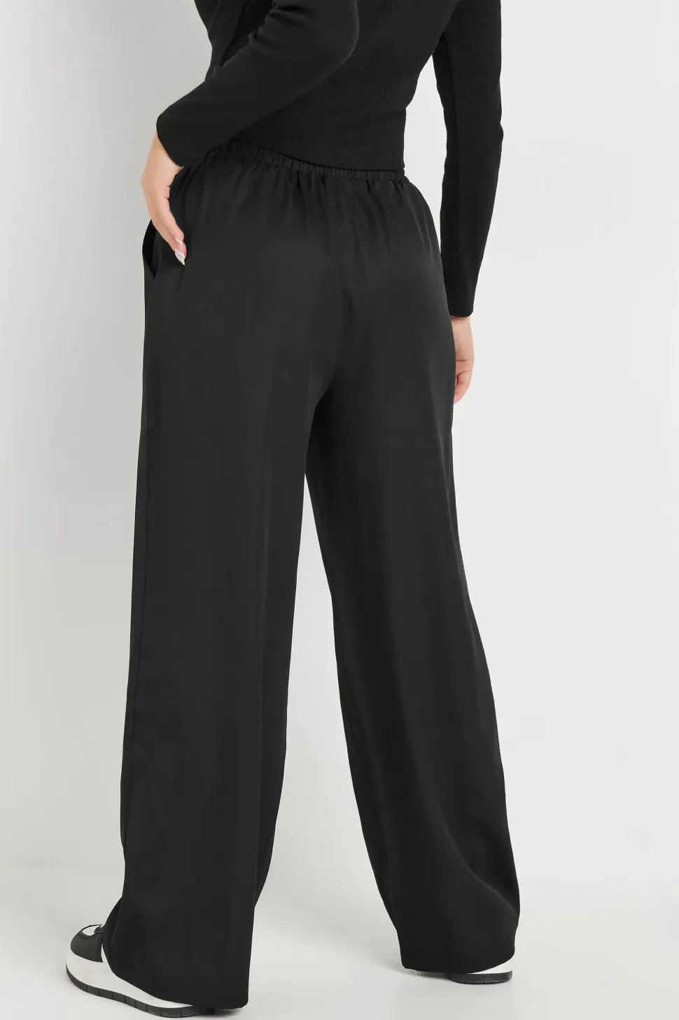 Petite Tie Wide Leg Trousers