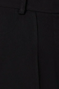 Petite Top Stitch Patch Pocket Wide Leg Trouser