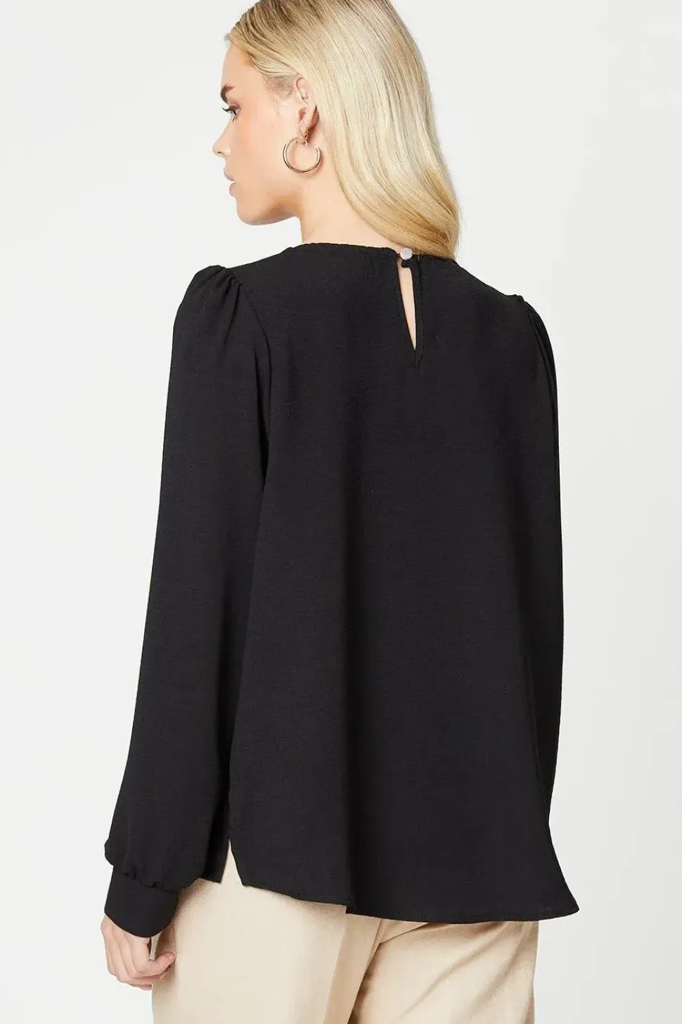 Petite Trim Overhead Blouse