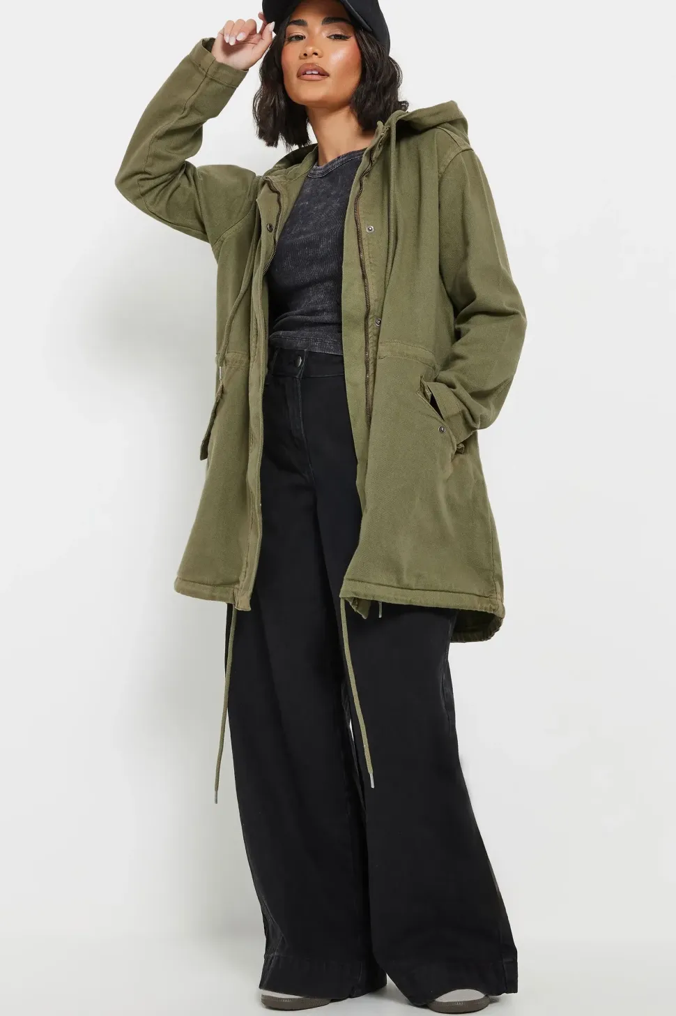 Petite Twill Parka Coat
