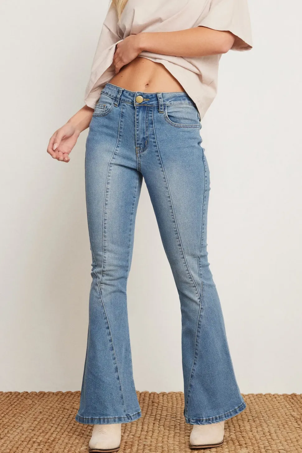 Petite Twist Seam Jeans