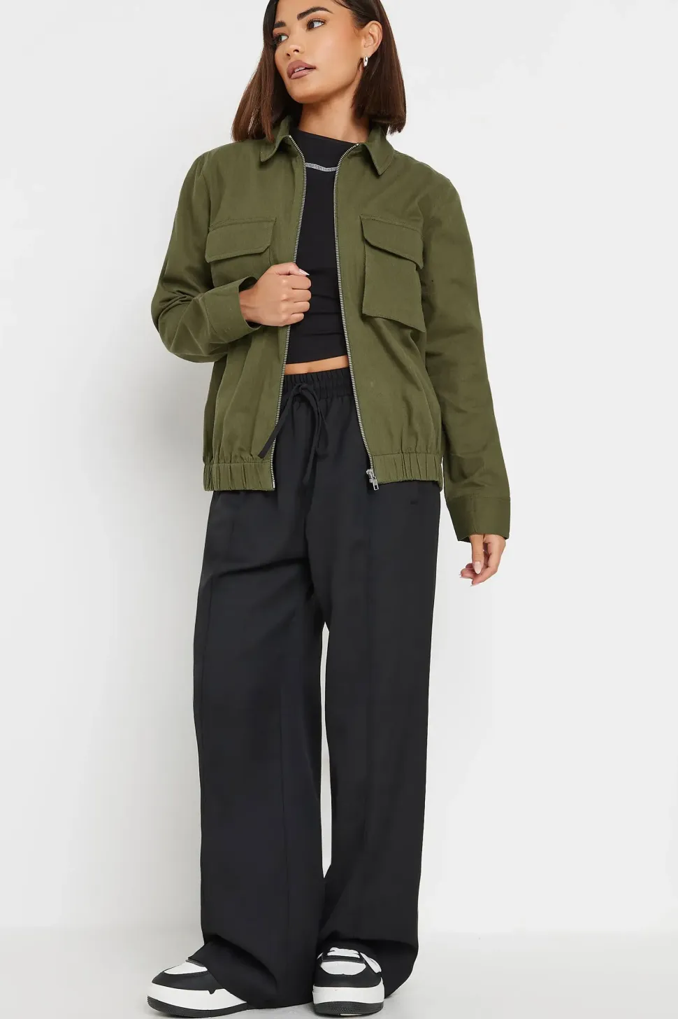Petite Utility Bomber Jacket
