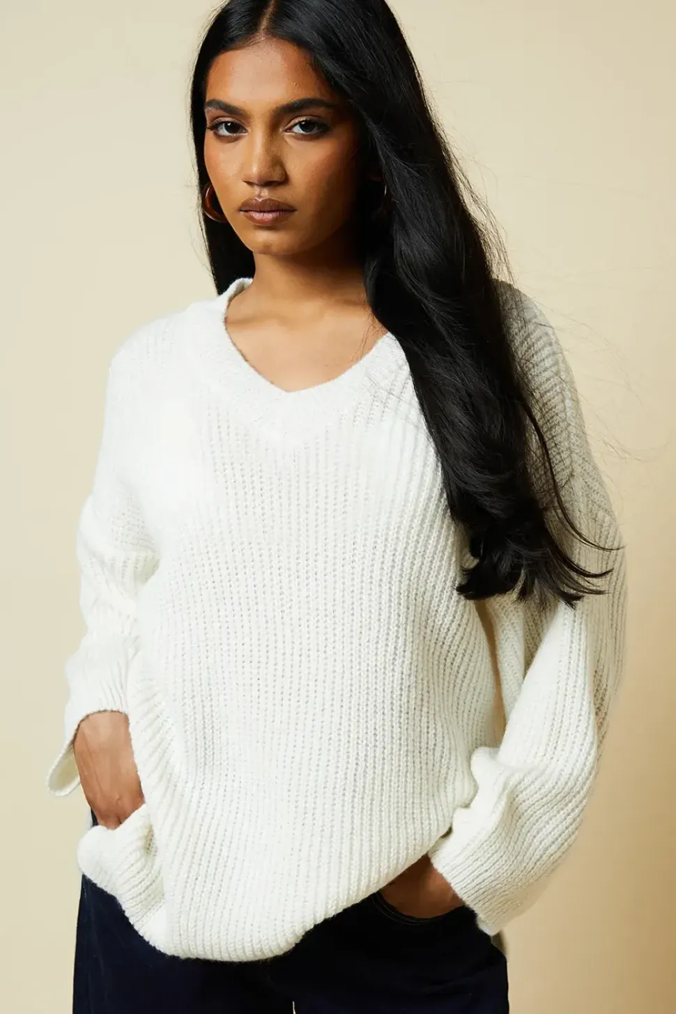 Petite V Neck Jumper