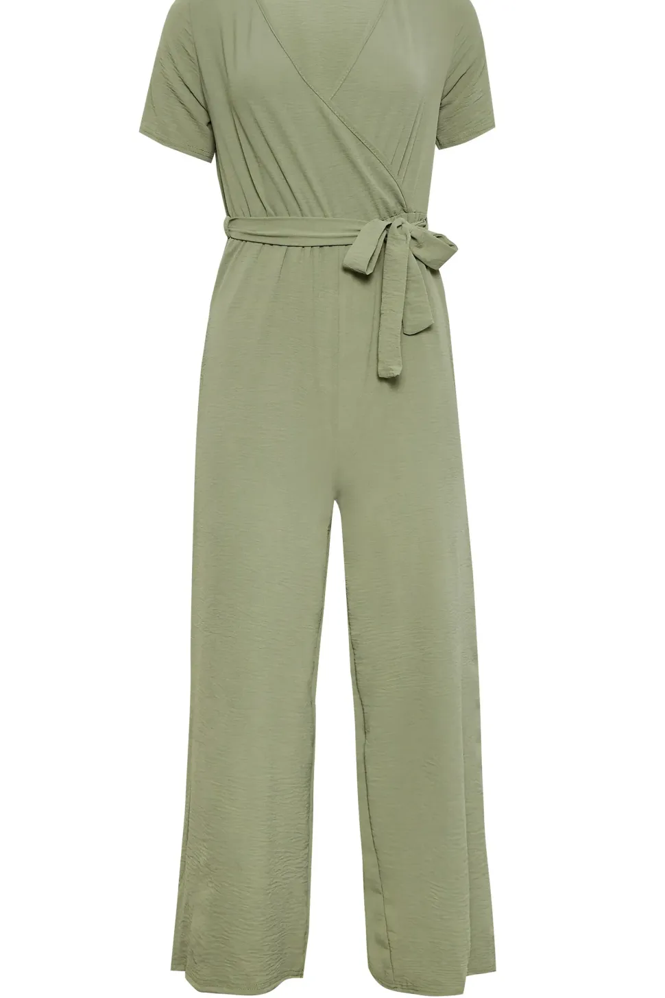 Petite V-Neck Wrap Jumpsuit