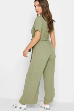 Petite V-Neck Wrap Jumpsuit