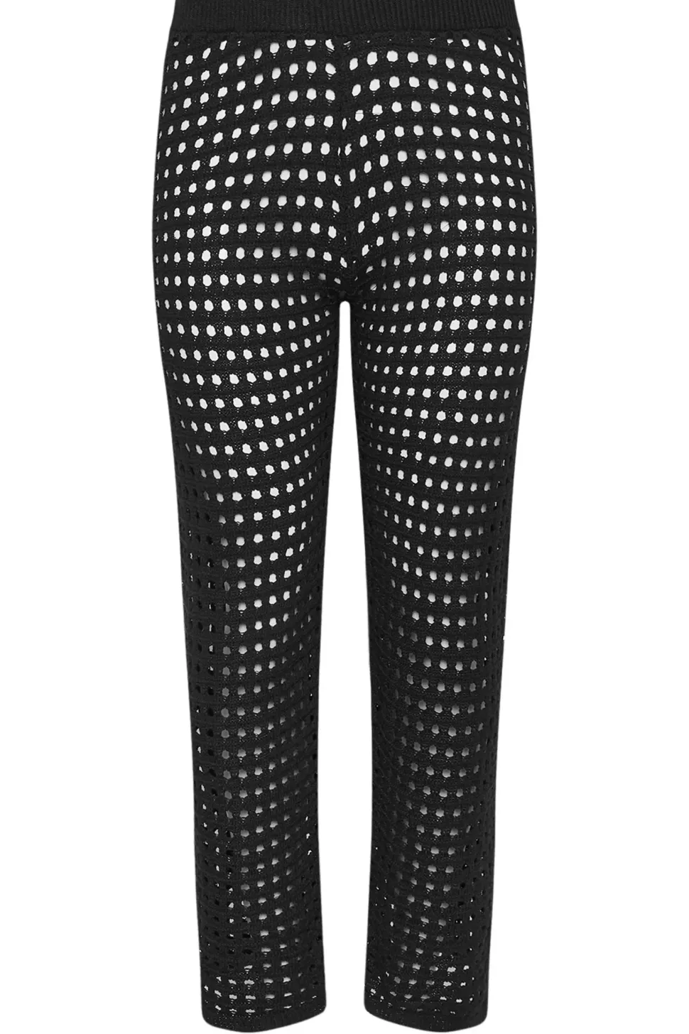 Petite Wide Leg Crochet Trousers