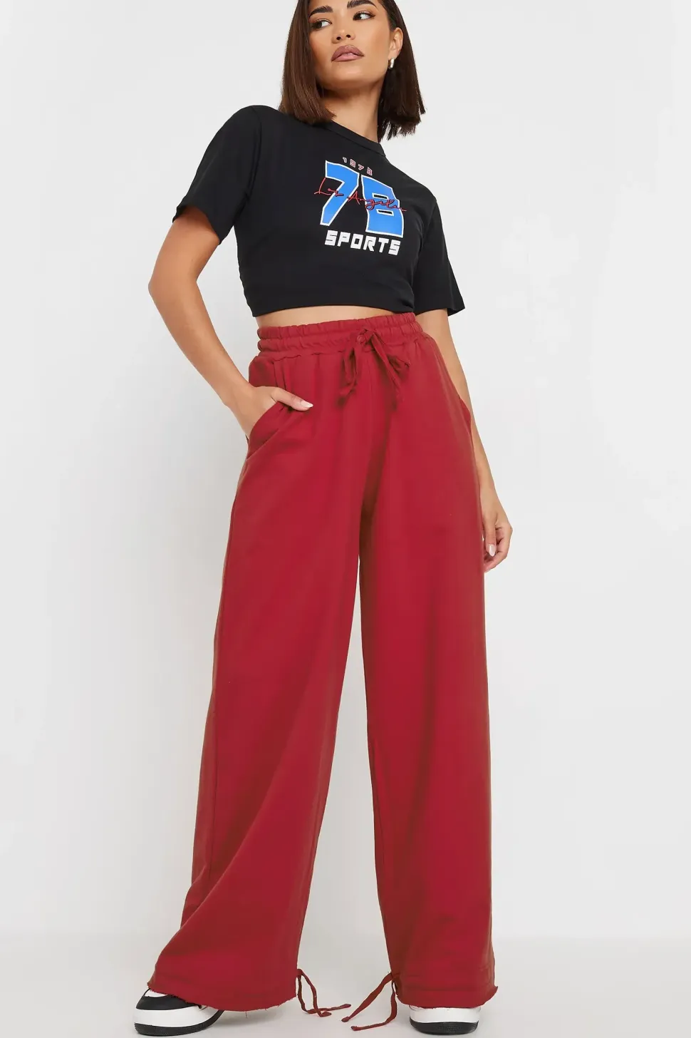Petite Wide Leg Joggers