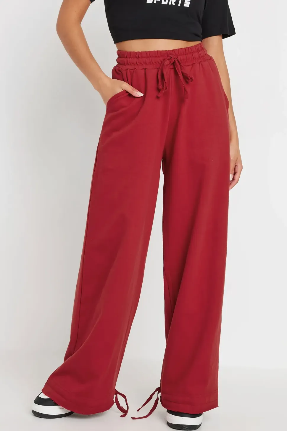 Petite Wide Leg Joggers