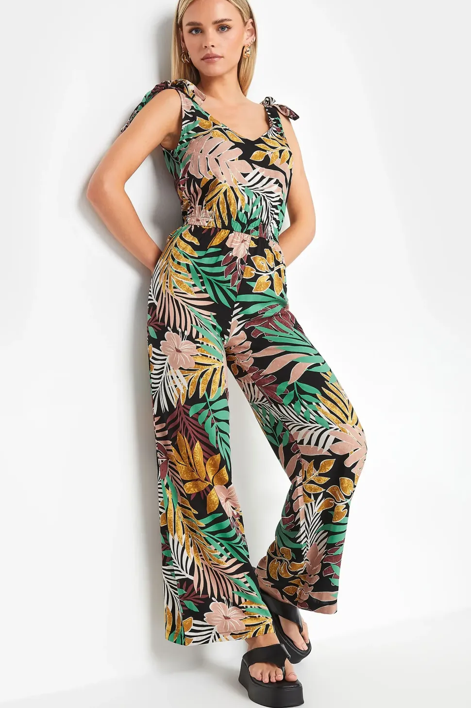 Petite Wide Leg Jumpsuit