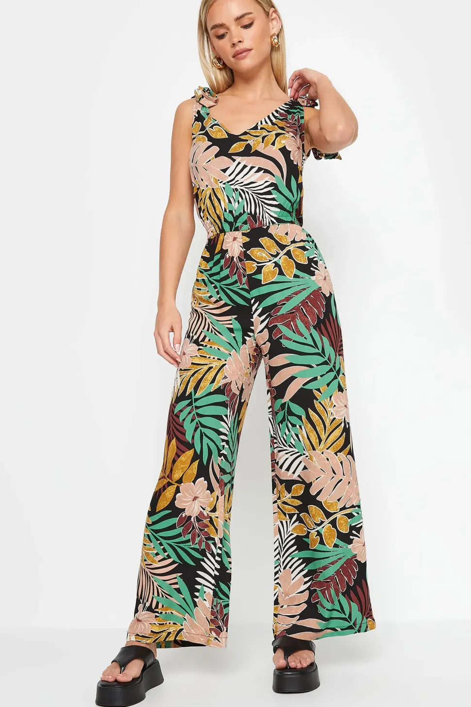 Petite Wide Leg Jumpsuit