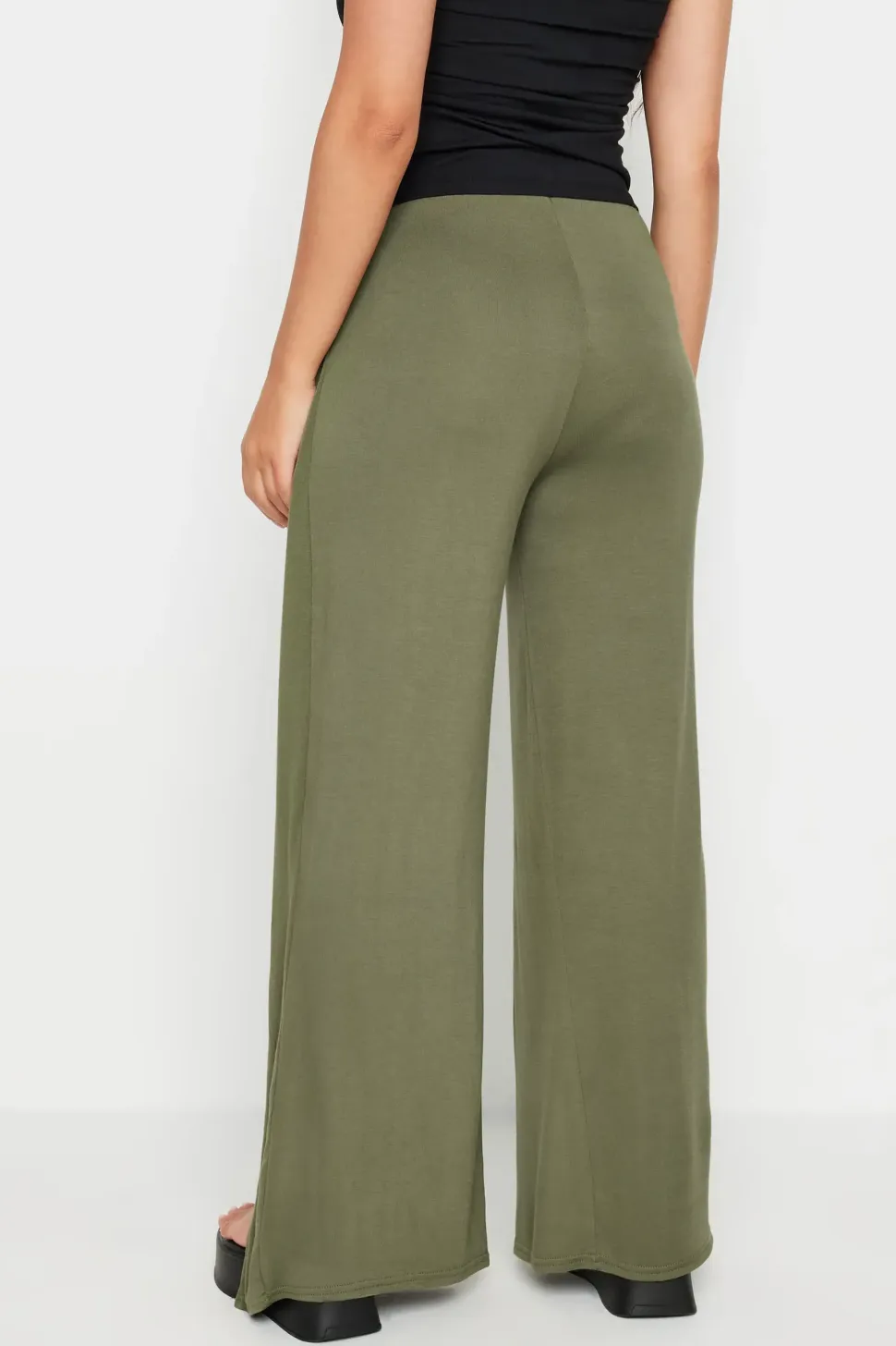 Petite Wide Leg Wrap Trousers