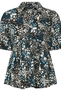 Petite Woven Abstract Top