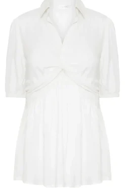 Petite Woven Twist Top