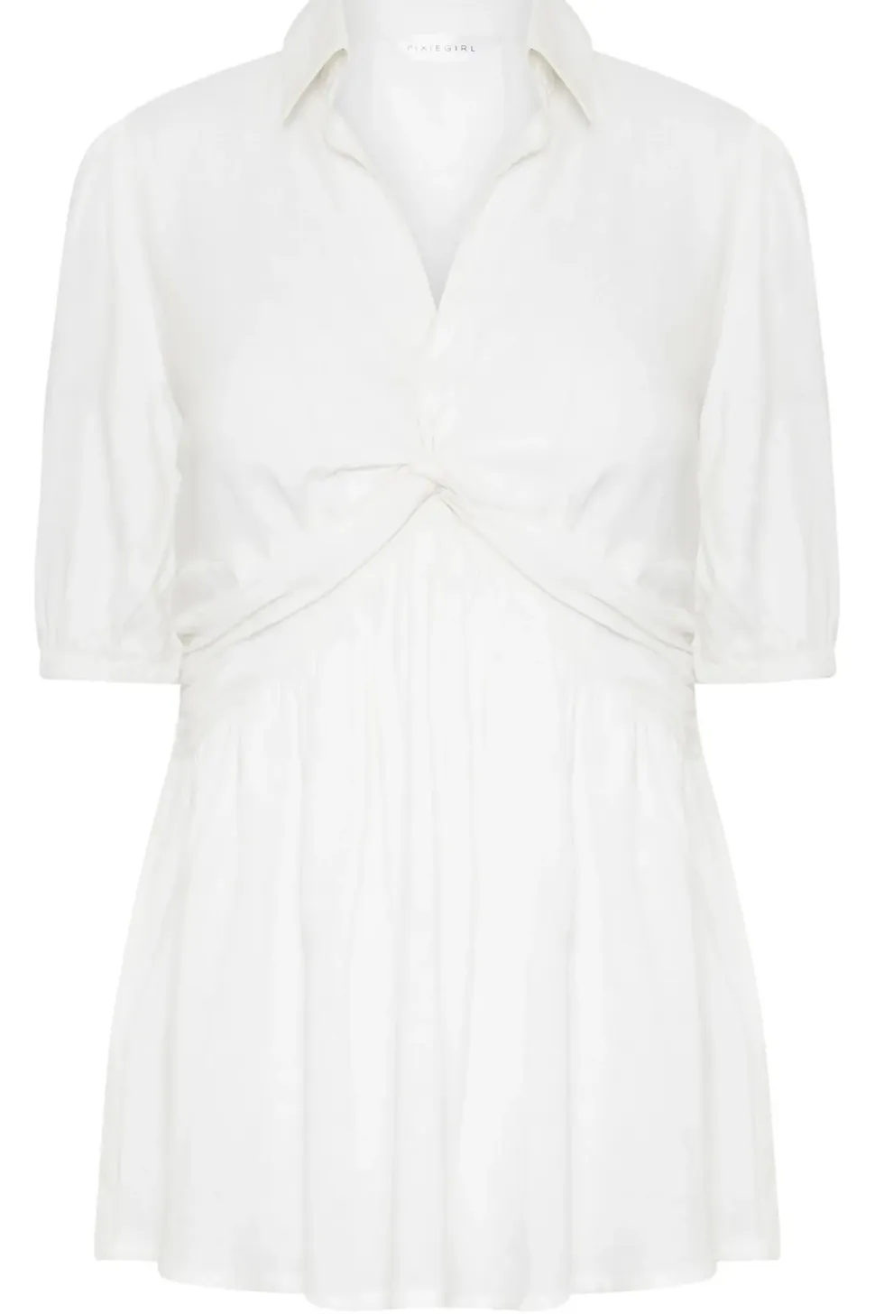 Petite Woven Twist Top
