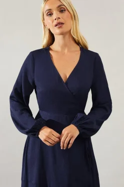 Petite Woven Wrap Dress