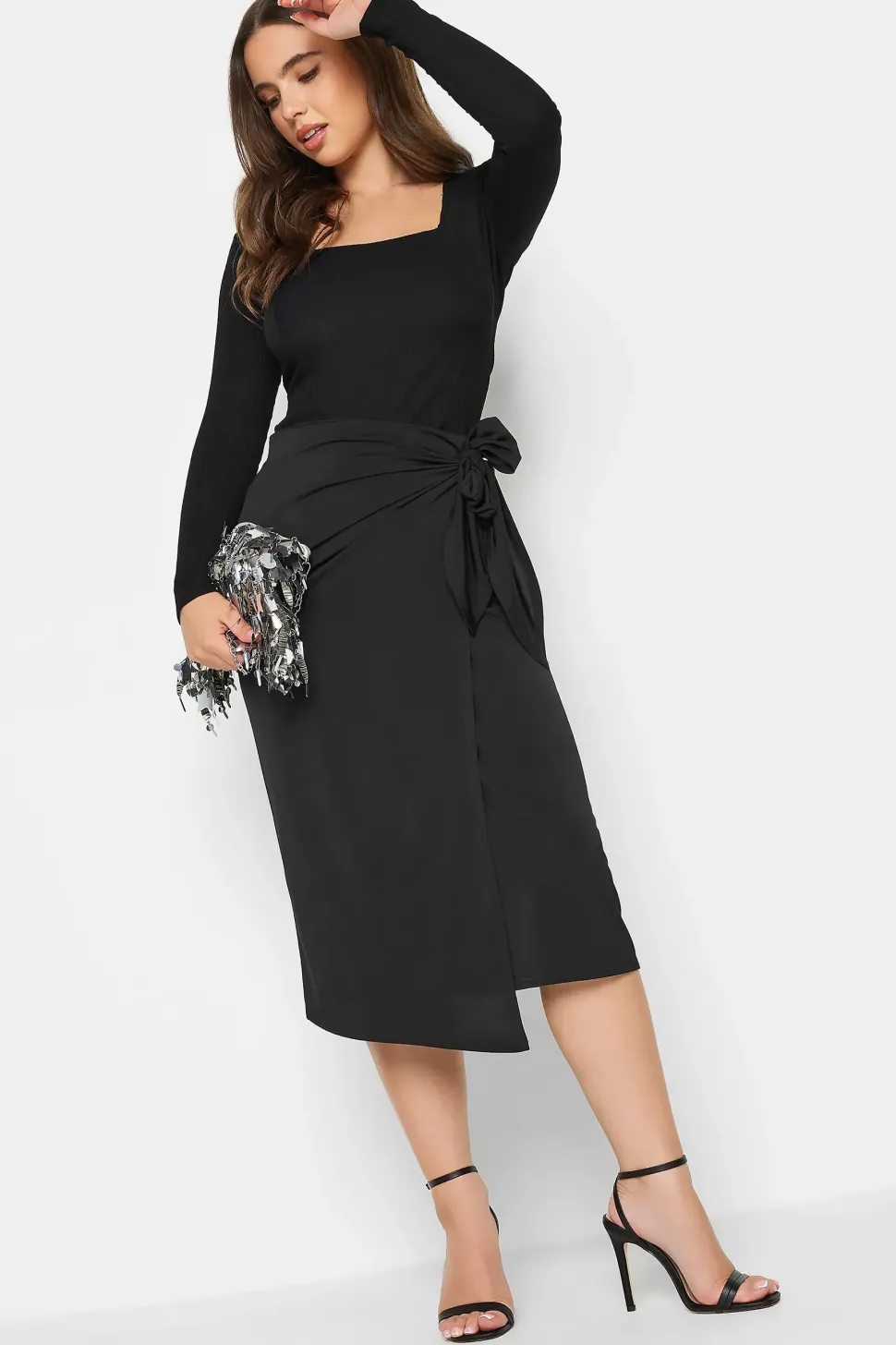 Petite Wrap Midi Skirt