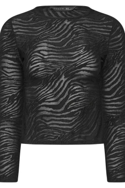 Petite Zebra Mesh Top