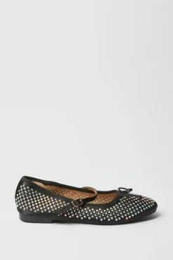 Petra Diamante Detail Mary-jane Ballet Pumps
