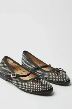 Petra Diamante Detail Mary-jane Ballet Pumps