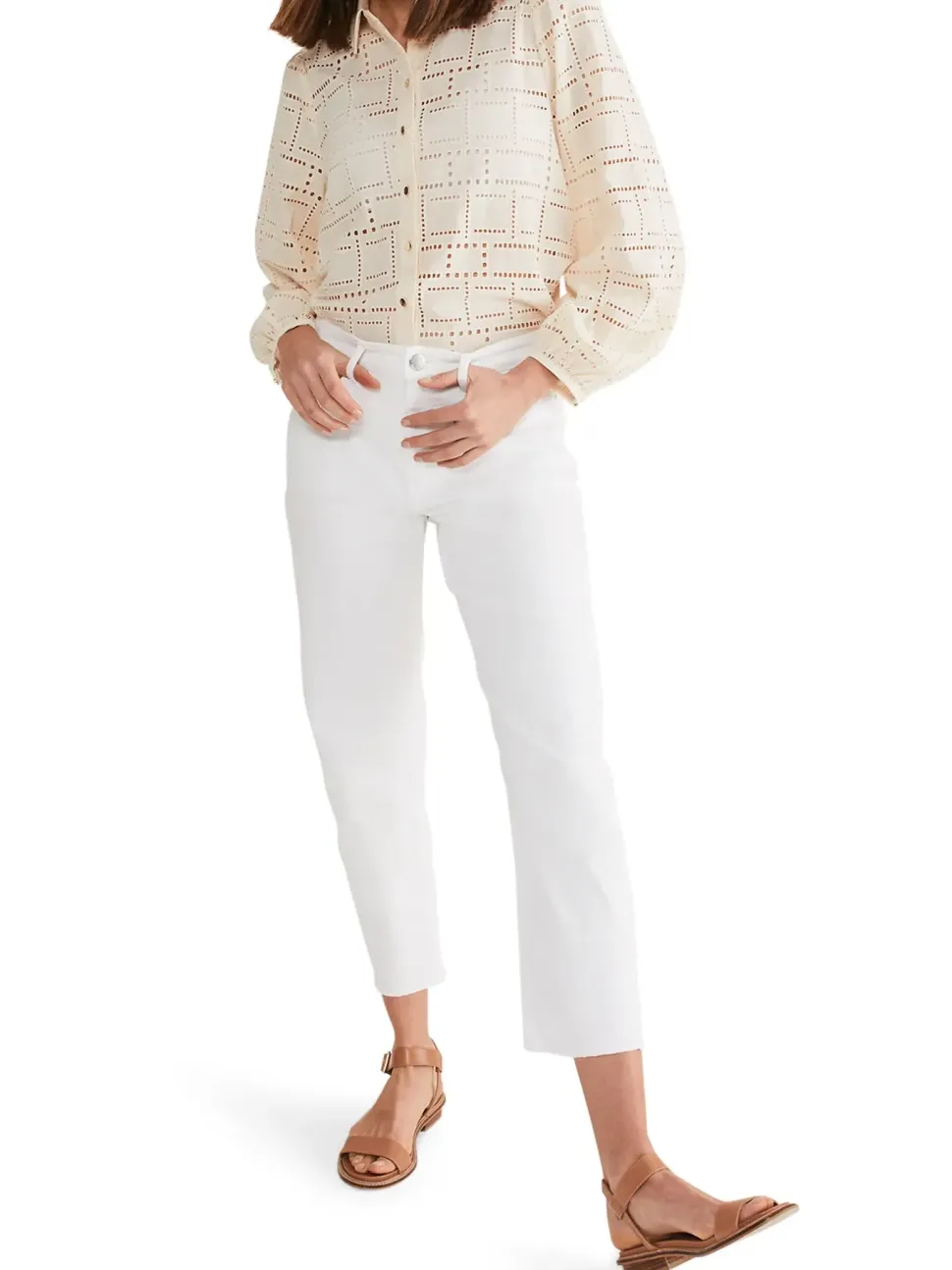 Petra Raw Hem Straight Leg Jean-