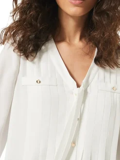 Philippa Pleated Blouse-Plain