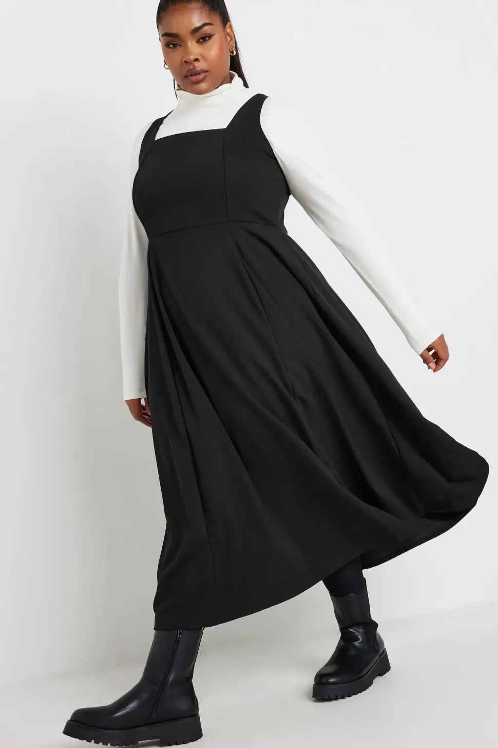 Pinafore Midaxi Dress