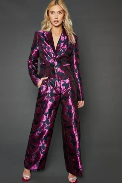 Pink Jacquard Blazer