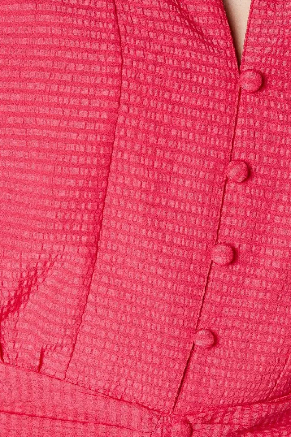 Pink Textured Woven Midi Dress