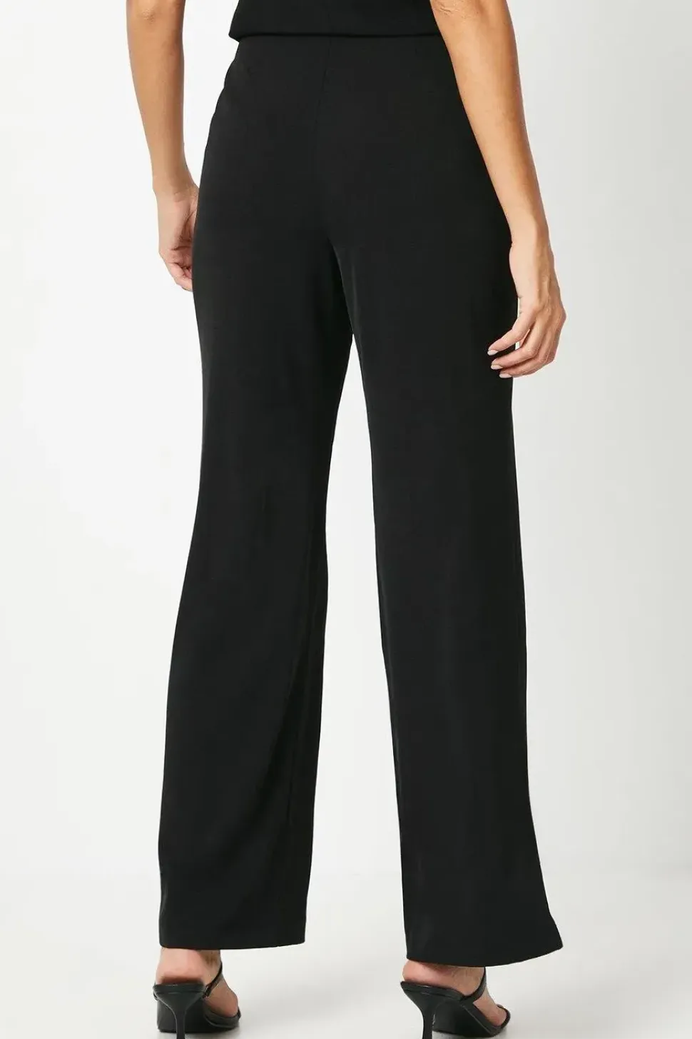 Pintuck Front Straight Leg Trouser With Split