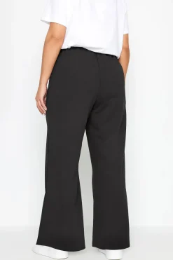 Pintuck Wide Leg Trousers