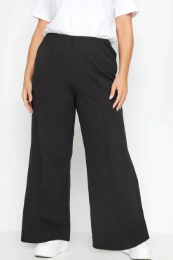 Pintuck Wide Leg Trousers
