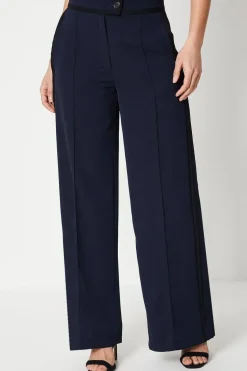 Pipe Detail Wide Leg Trouser