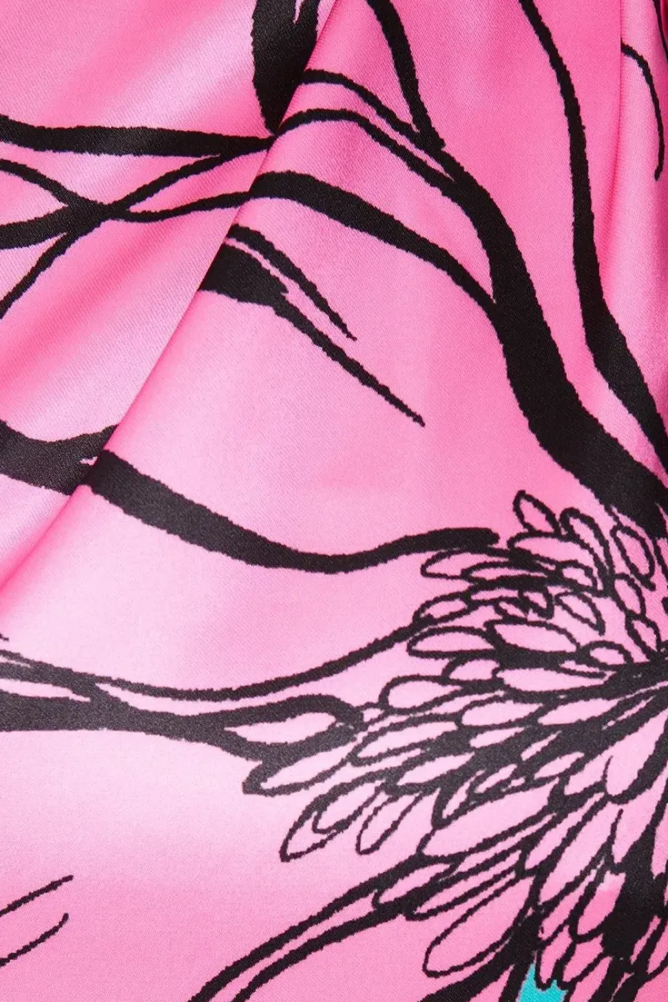 Placement Print One Shoulder Maxi Dress