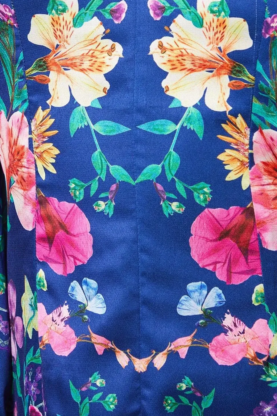 Placement Print Volume Sleeve Midi Wedding Guest Dress