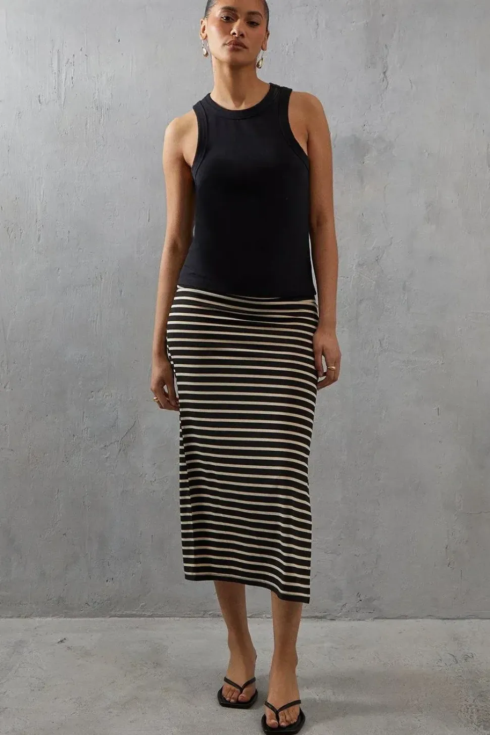 Plain Maxi Jersey Tube Skirt