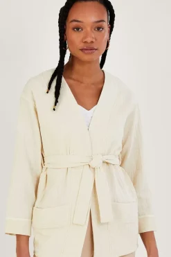 Plain Pocket Tie Jacket