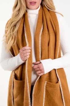 Plain Scarf With Pocket