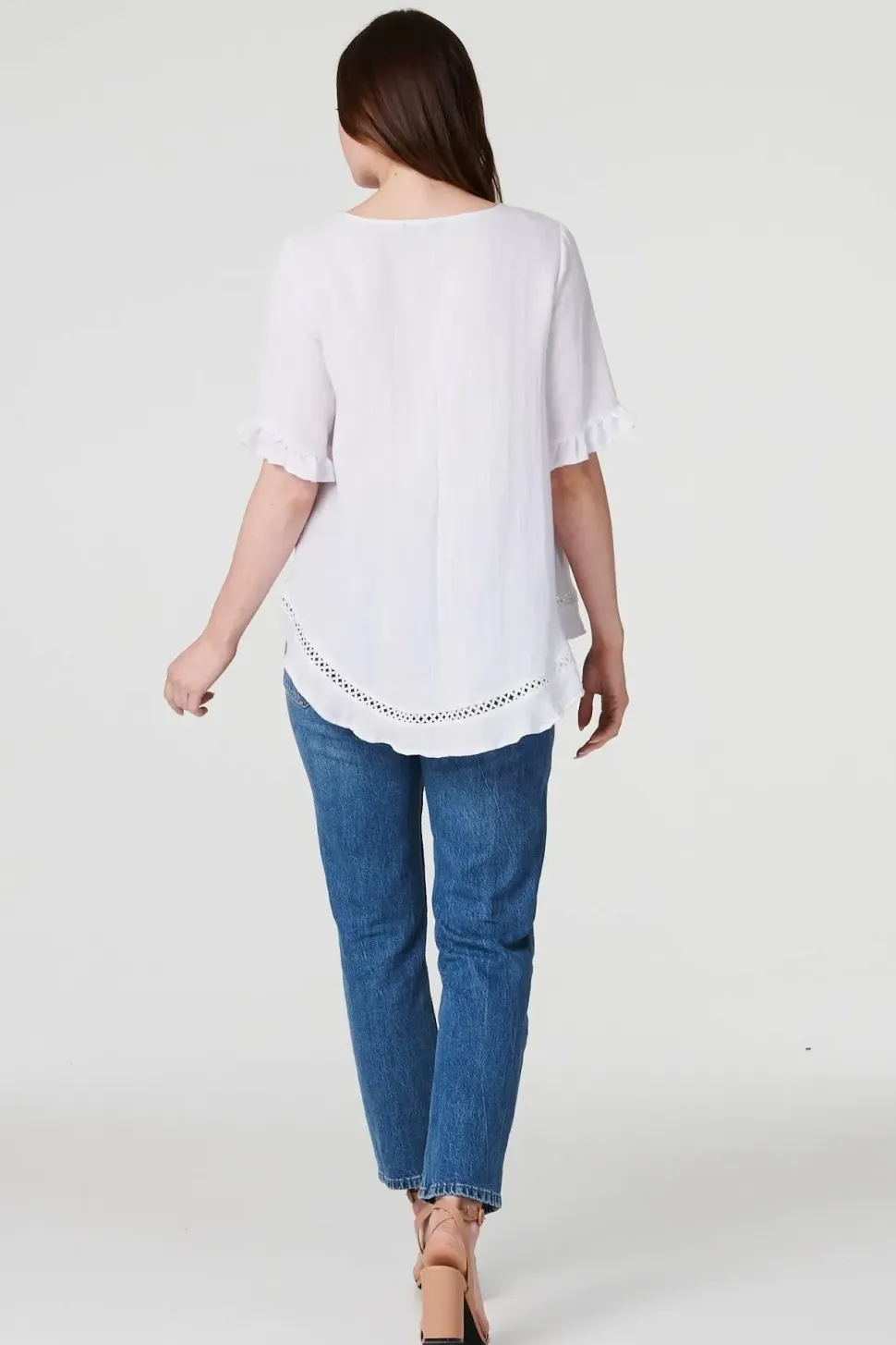 Plain 1/2 Sleeve Layered Blouse