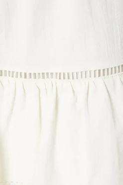 Plain Tiered Mini Skirt
