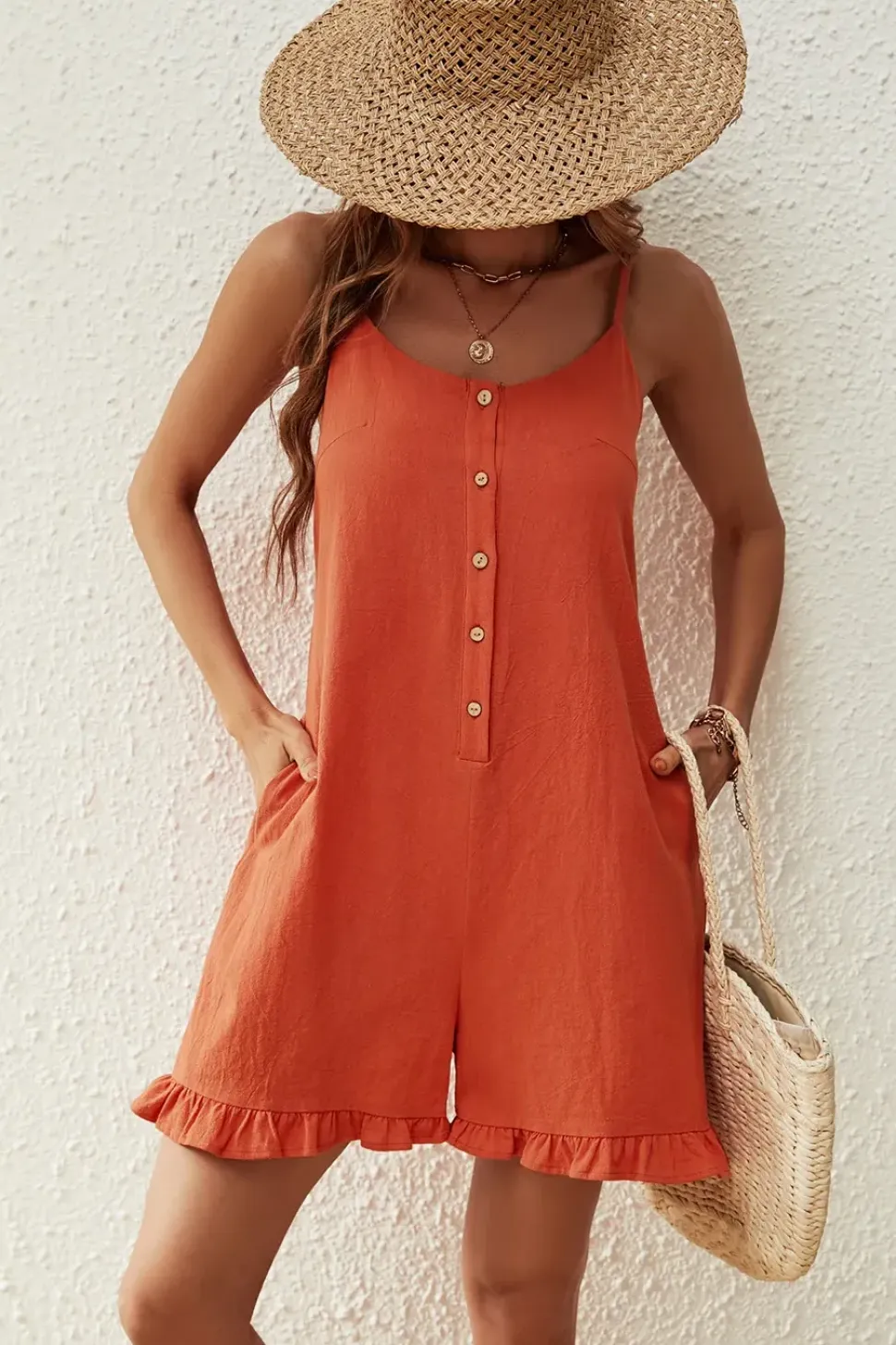 Playsuit With Frill Detail