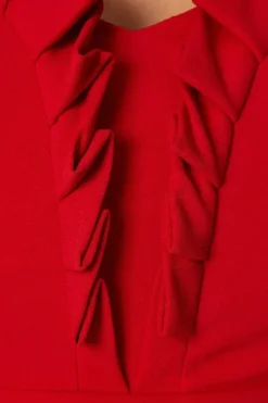 Pleat Bardot Midi Dress