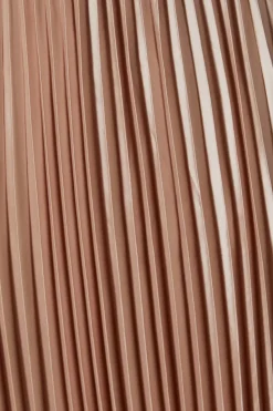 Pleated Satin Skirt