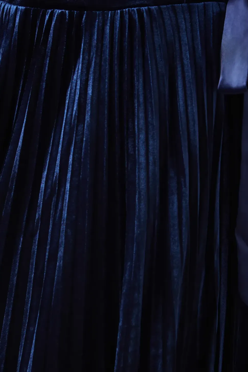 Pleated Velvet Wrap Dress