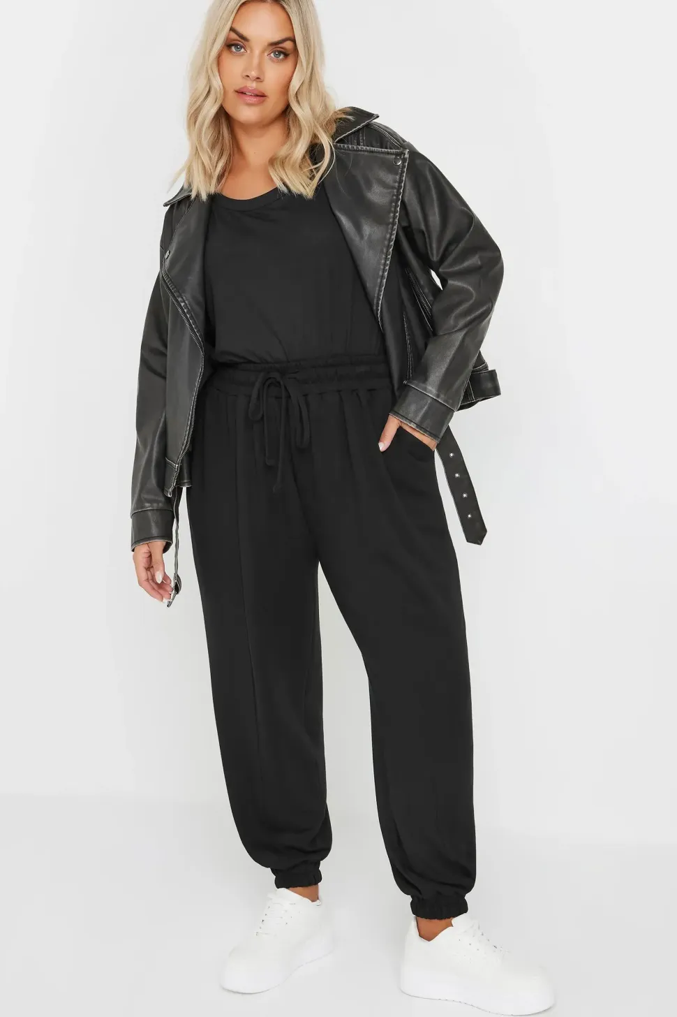 Pleat Front Cuffed Joggers