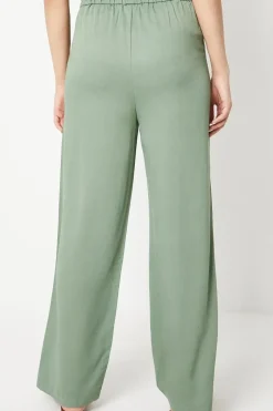 Pleat Front Wide Leg Trouser