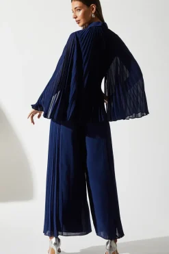 Pleat Wide Leg Jumpsuit