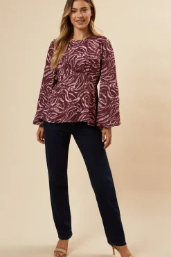 Plum Zebra Tea Blouse